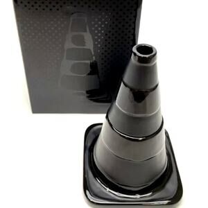 •NEW• Joshua Vides x Unfinished Business Black Ceramic Traffic Cone in Box
